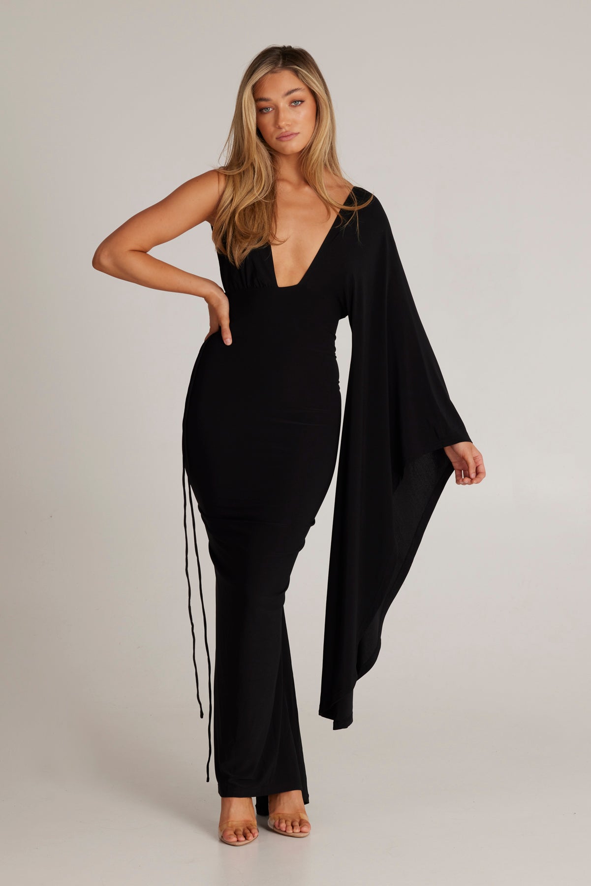 Wissa Single Arm Long Sleeve Dress