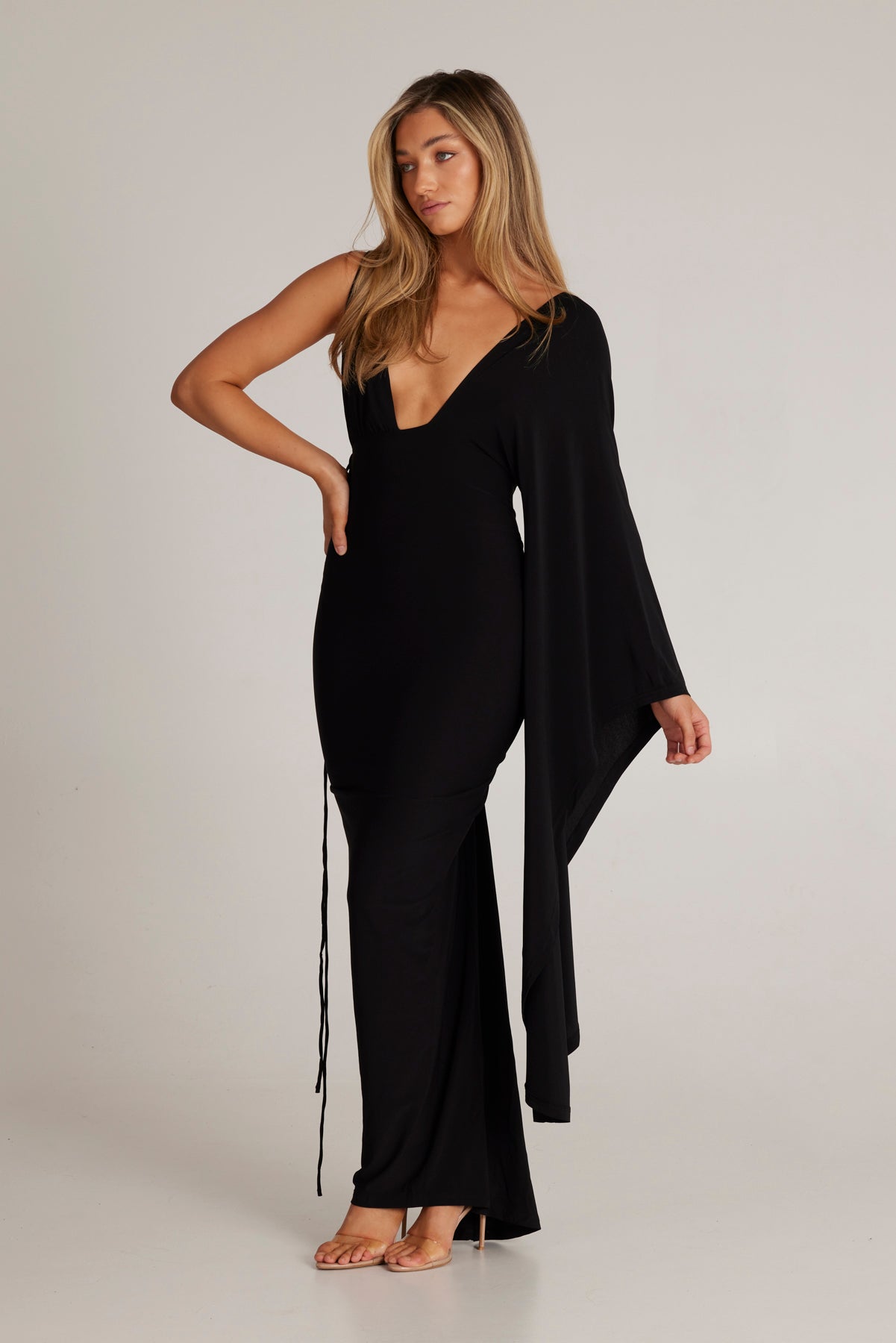 Wissa Single Arm Long Sleeve Dress