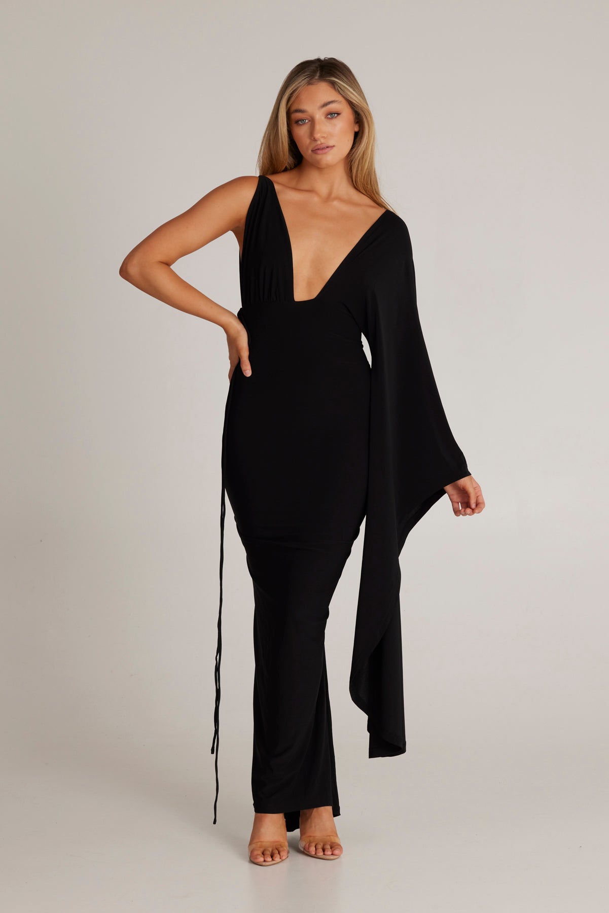 Wissa Single Arm Long Sleeve Dress