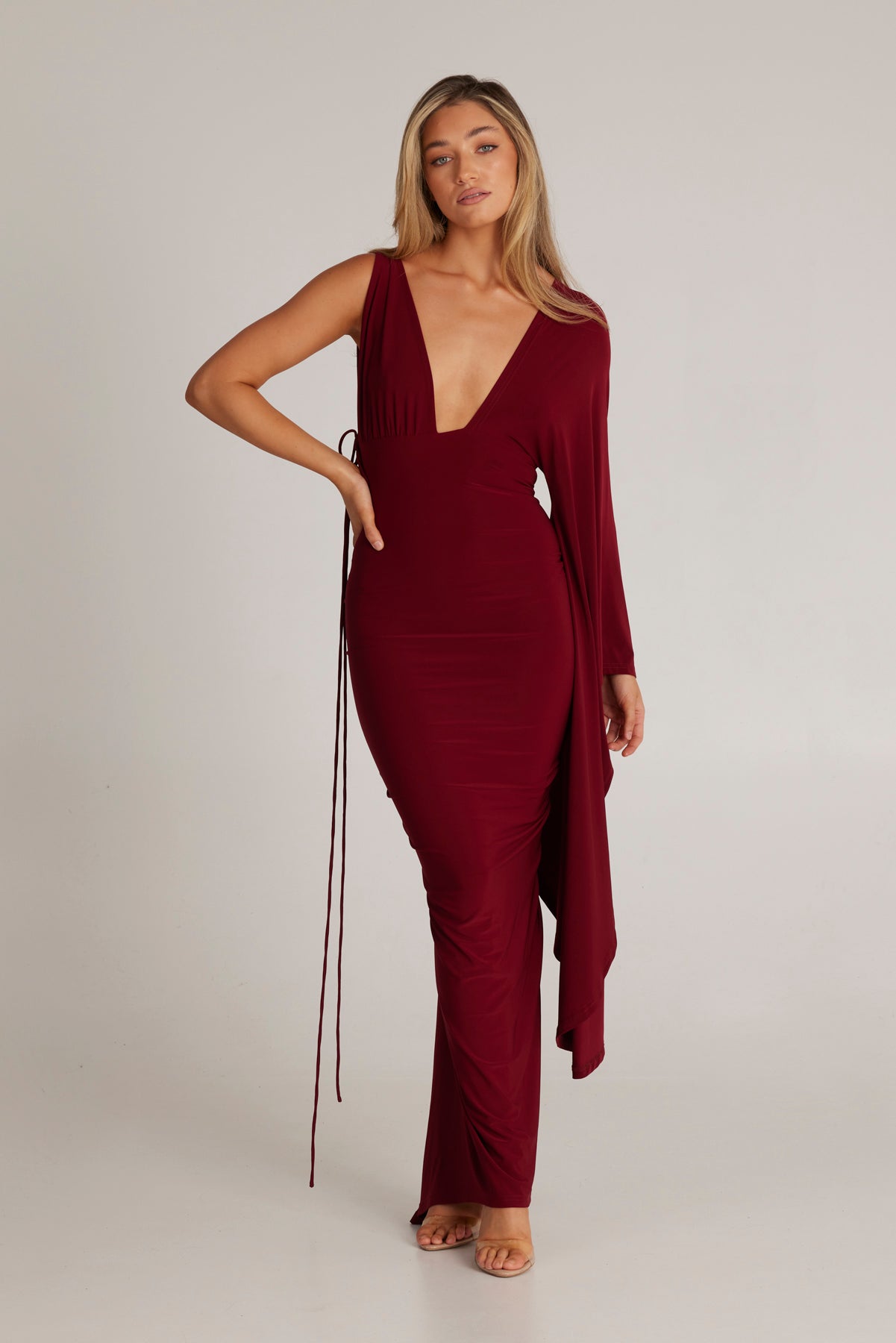 Wissa Single Arm Long Sleeve Dress