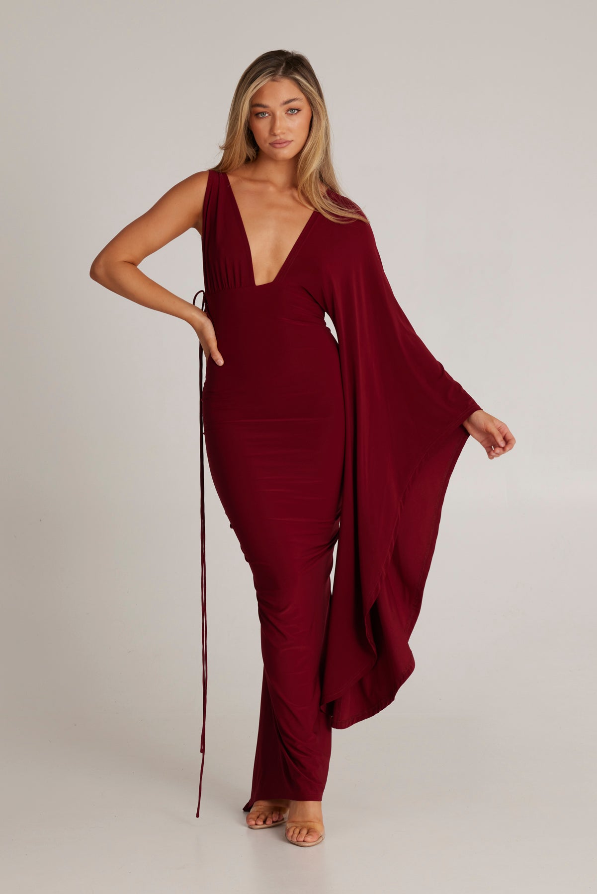 Wissa Single Arm Long Sleeve Dress