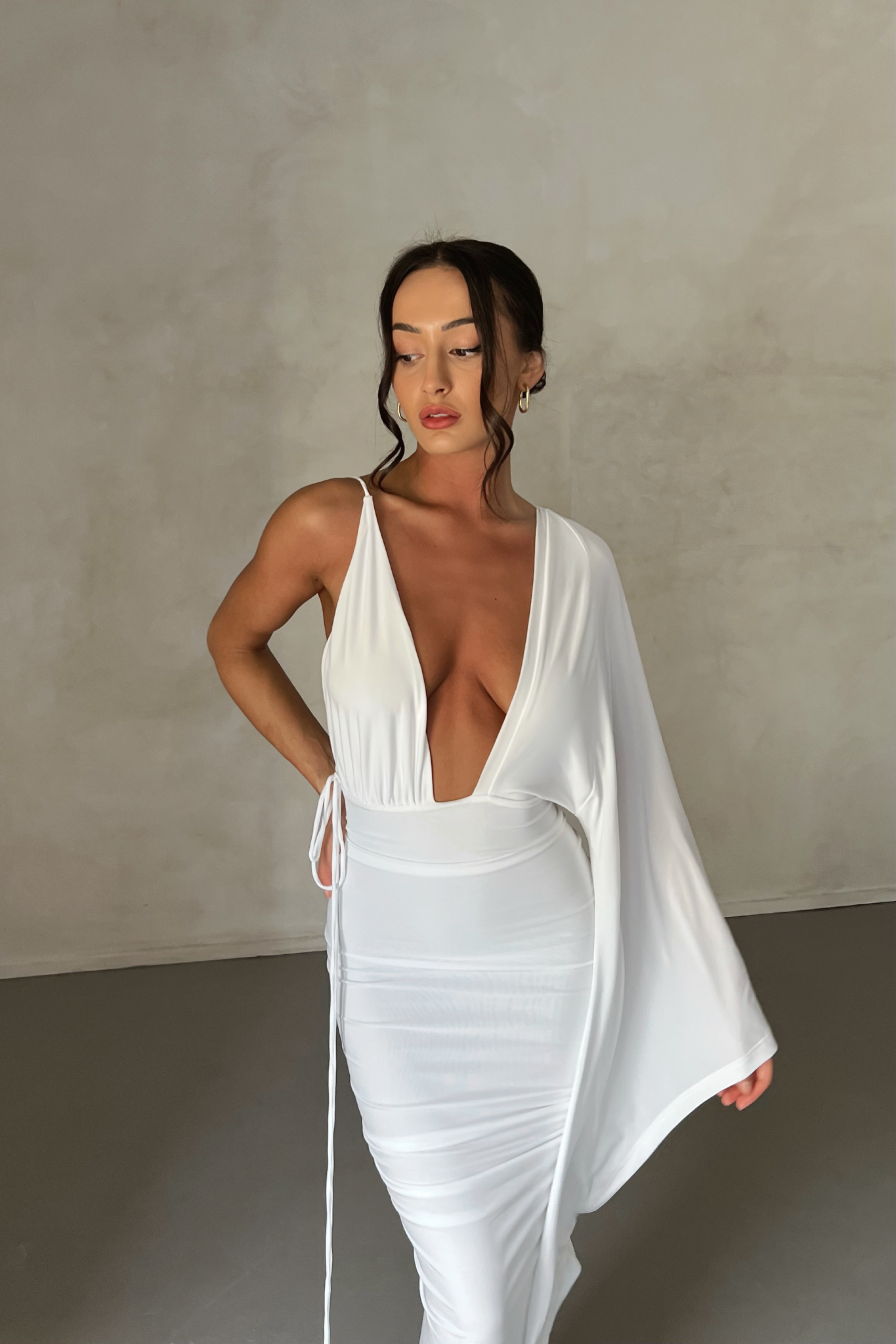 Wissa Single Arm Long Sleeve Dress